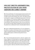 WGU D027 OBJECTIVE ASSESSMENTS FINAL PRACTICE SOLUTION SET 2026 TESTED QUESTIONS AND CORRECT ANSWERS