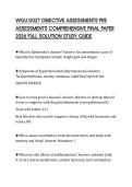 WGU D027 OBJECTIVE ASSESSMENTS PRE ASSESSMENTS COMPREHENSIVE FINAL PAPER 2026 FULL SOLUTION STUDY GUIDE