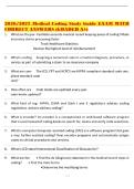 2026&sol;2027 Medical Coding Study Guide EXAM WITH CORRECT ANSWERS &lpar;GRADED A&plus;&rpar;
