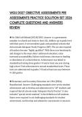 WGU D027 OBJECTIVE ASSESSMENTS PRE ASSESSMENTS PRACTICE SOLUTION SET 2026 COMPLETE QUESTIONS AND ANSWERS REVIEW