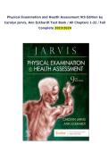 Test Bank Physical Examination and Health Assessment 9th Edition by Carolyn Jarvis & Ann L&period; Eckhardt ISBN 9780323809849 2026 Complete Questions and Answers Chapters 1‑32