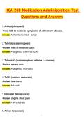 HCA 203 Medication Administration Test 2026 Actual with Questions & Answers &lpar;Latest 2026 &sol; 2027 Update&rpar; 100&percnt; Guarantee Pass &lpar;Verified Answers&rpar;