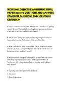 WGU D089 OBJECTIVE ASSESSMENT FINAL PAPER 2026 70 QUESTIONS AND ANSWERS COMPLETE QUESTIONS AND SOLUTIONS GRADED A&plus;
