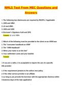 NMLS Test Questions from MEC &lpar;Latest 2026 &sol; 2027 Update&rpar; Questions and Verified Answers &vert; 100&percnt; Correct &vert; Grade A&plus;