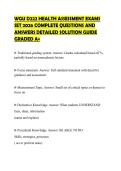 WGU D222 HEALTH ASSESSMENT EXAMS SET 2026 COMPLETE QUESTIONS AND ANSWERS DETAILED SOLUTION GUIDE GRADED A&plus;