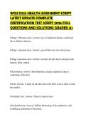 WGU D222 HEALTH ASSESSMENT SCRIPT LATEST UPDATE COMPLETE CERTIFICATION TEST SCRIPT 2026 FULL QUESTIONS AND SOLUTIONS GRADED A&plus;