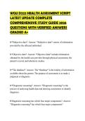 WGU D222 HEALTH ASSESSMENT SCRIPT LATEST UPDATE COMPLETE COMPREHENSIVE STUDY GUIDE 2026 QUESTIONS WITH VERIFIED ANSWERS GRADED A&plus;
