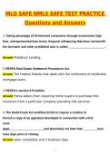 NMLS MLO SAFE NMLS Safe Test Practice &lpar;Latest 2026 &sol; 2027 Update&rpar; Questions and Verified Answers &vert; 100&percnt; Correct &vert; Grade A&plus;