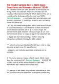 RN NCLEX Sample test 1 NGN Exam Questions and Answers &lpar;Latest 2026&rpar;&period;