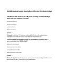 NUR 265 Medical-Surgical Nursing Exam 1 Practice 2026 Galen College