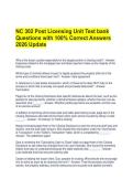 NC 302 Post Licensing Unit Test bank Questions with 100&percnt; Correct Answers 2026 Update