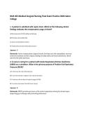 NUR 265 Medical-Surgical Nursing Final Exam Practice 2026 Galen College