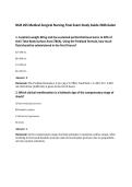NUR 265 Medical-Surgical Nursing Final Exam Study Guide 2026 Galen