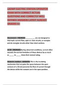 LADWP ELECTRIC STATION OPERATOR  EXAM WITH CORRECT ACTUAL  QUESTIONS AND CORRECTLY WELL  DEFINED ANSWERS LATEST ALREADY  GRADED A&plus;