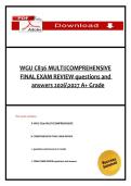 WGU C836 MULTI&sol;COMPREHENSIVE FINAL EXAM REVIEW QUESTIONS AND  COMPLETE  ANSWERS 