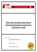 WGU C836 OA Study Guide &lpar;Overly Informative&rpar; questions with complete solutions 