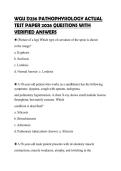 WGU D236 PATHOPHYSIOLOGY ACTUAL TEST PAPER 2026 QUESTIONS WITH VERIFIED ANSWERS