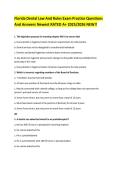 Florida Dental Law And Rules Exam Practice Questions And Answers Newest RATED A&plus; 2025&sol;2026 NEW&excl;&excl;