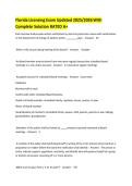 Florida Licensing Exam Updated 2025&sol;2026 With Complete Solution RATED A&plus;