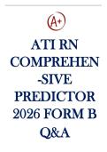 ATI RN Comprehensive Predictor 2015-2026 Form A &sol; RN Comprehensive  ATI Predictor 2026 Form A &vert; &lpar;180 Q&A&rpar; 100&percnt; CORRECT &vert; VERIFIED AND  RATED 100&percnt; 