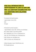 WGU D334 INTRODUCTION TO CRYPTOGRAPHY PA AND OA EXPLORE NEW 280 QUESTIONS EXAMINATION TEST 2026 QUESTIONS WITH SOLUTIONS GRADED A&plus;