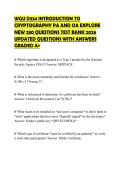 WGU D334 INTRODUCTION TO CRYPTOGRAPHY PA AND OA EXPLORE NEW 280 QUESTIONS TEST BANK 2026 UPDATED QUESTIONS WITH ANSWERS GRADED A&plus;