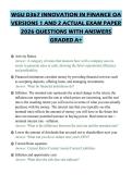 WGU D367 INNOVATION IN FINANCE OA VERSIONS 1 AND 2 ACTUAL EXAM PAPER 2026 QUESTIONS WITH ANSWERS GRADED A&plus;