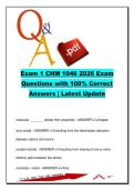CHM 1046 EXAM COMPLETE PACKAGE DEAL