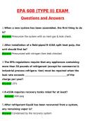 EPA 608 &lpar;TYPE II&rpar; Exam Actual 2026 Newest Updated Questions and Correct Answers &lpar;Latest 2026 &sol; 2027 Update&rpar; &lpar;Verified Answers by Expert&rpar;