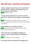 EPA 608 Type 1 Exam Actual 2026 Newest Updated Questions and Correct Answers &lpar;Latest 2026 &sol; 2027 Update&rpar; &lpar;Verified Answers by Expert&rpar;
