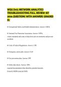 WGU D412 NETWORK ANALYTICS TROUBLESHOOTING FULL REVIEW SET 2026 QUESTIONS WITH ANSWERS GRADED A&plus;