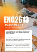 ENG2613 Assignment 1  2026 &vert; Due 21 April 2026 -  Distinction Guaranteed
