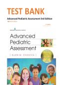 Test Bank for Advanced Pediatric Assessment 3rd Edition by Ellen M&period; Chiocca &vert; Complete Chapters 1-26 With Verified Exam Questions and Correct Answers &vert; ISBN &colon; 978-0826150110