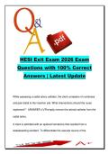 HESI Exit Exam Questions &lpar;1000&plus;&rpar; &vert; Nursing Leadership&comma; Med-Surg&comma; Pharmacology&comma; Critical Care &vert; Nursing