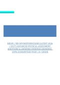 NR509 &sol; NR-509 MIDTERM EXAM &lpar;LATEST 2026 &sol; 2027&rpar; ADVANCED PHYSICAL ASSESSMENT  QUESTIONS & ANSWERS &lpar;VERIFIED ANSWERS&rpar;&comma; 100&percnt; GUARANTEED PASS&excl; &vert; A&plus; GRADE