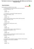 Test Bank Survey of Accounting 10th Edition by Carl S&period; Warren&comma; Amanda Farmer & Jefferson P&period; Jones ISBN 9780357900291 2026 Complete Questions and Answers