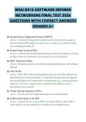 WGU D415 SOFTWARE DEFINED NETWORKING FINAL TEST 2026 QUESTIONS WITH CORRECT ANSWERS GRADED A&plus;