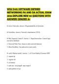 WGU D415 SOFTWARE DEFINED NETWORKING PA AND OA ACTUAL EXAM 2026 EXPLORE NEW 161 QUESTIONS WITH ANSWERS GRADED A&plus;