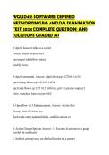 WGU D415 SOFTWARE DEFINED NETWORKING PA AND OA EXAMINATION TEST 2026 COMPLETE QUESTIONS AND SOLUTIONS GRADED A&plus;