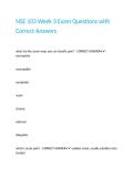 NSE 103 Week 3 Exam Questions with Correct Answers