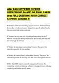 WGU D415 SOFTWARE DEFINED NETWORKING PA AND OA FINAL PAPER 2026 FULL QUESTIONS WITH CORRECT ANSWERS GRADED A&plus;
