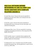 WGU D415 SOFTWARE DEFINED NETWORKING PA AND OA SCRIPT 2026 TESTED QUESTIONS WITH COMPLETE SOLUTIONS GRADED A&plus;