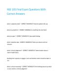 NSE 103 Final Exam Questions With Correct Answers