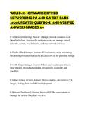 WGU D415 SOFTWARE DEFINED NETWORKING PA AND OA TEST BANK 2026 UPDATED QUESTIONS AND VERIFIED ANSWERS GRADED A&plus;