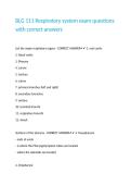 BLG 111 Respiratory system exam questions with correct answers&period;