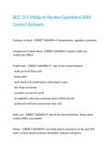 BLG 111 Midterm Review Questions With Correct Answers 