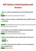 EMT Section 1 Exam&period; Actual 2026 Newest Updated Questions and Correct Answers &lpar;Latest 2026 &sol; 2027 Update&rpar; &lpar;Verified Answers by Expert&rpar;