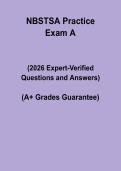 NBSTSA Practice Exam A Questions and Answers 2026 &vert; Surgical Technologist Certification Test