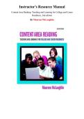 Content Area Reading&colon; Teaching and Learning for College and Career Readiness &mdash;  2nd edition&comma; Maureen McLaughlin &mdash; Complete Instructor&rsquo;s Resource Manual &lpar;Chapter 1-15&rpar;