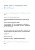 AWMA Practice Exam Questions With Correct Answers